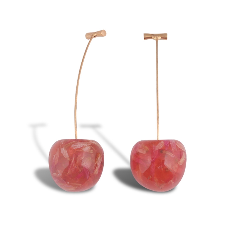 Anime JoJo Bizarre Adventure Earrings Cosplay Props JOJO Kakyoin Noriaki Cherry Earrings Ear Clip Men Girl Jewelry: Hot Stamping