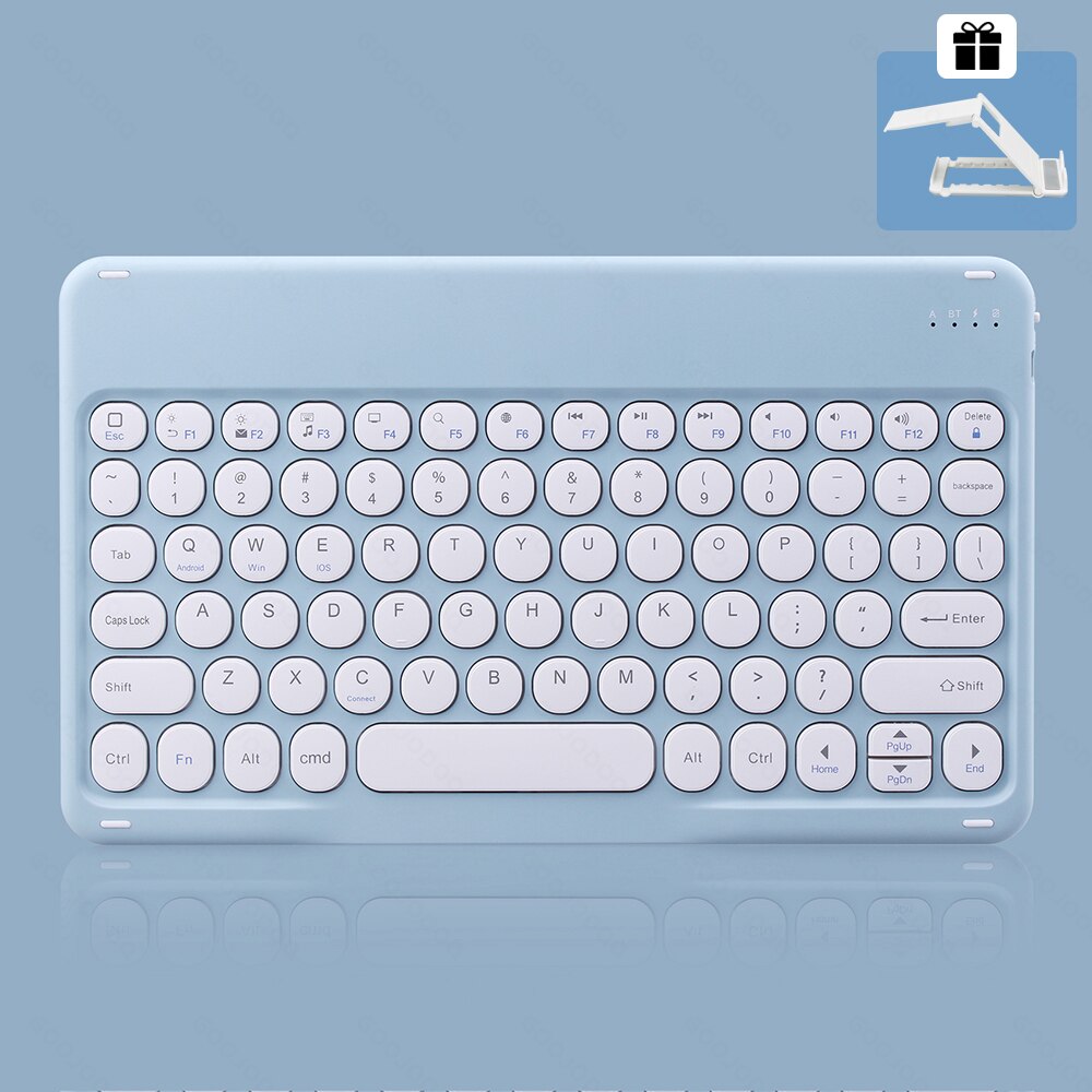 Voor Ipad Toetsenbord Draadloze Bluetooth Toetsenbord Teclado Tablet Voor Ipad Xiaomi Samsung Huawei Tablet Android Ios Windows: Blue B