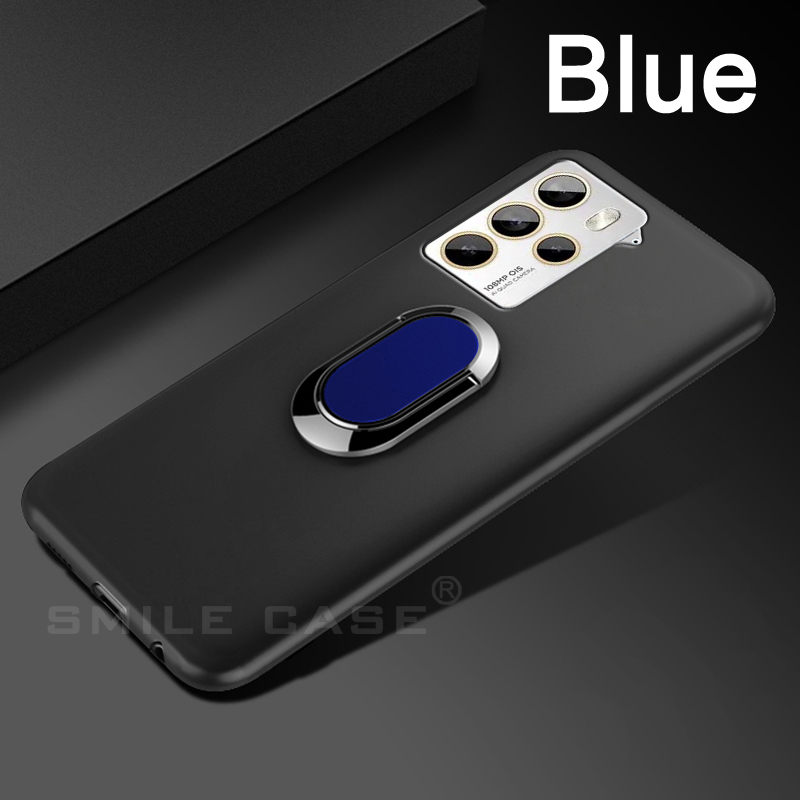 Hoes Voor Htc U23 Pro (5G) Funda 6.7 Inch Zwart Klassiek Vinger Ring 360 Graden Rotatie Zachte Behuizing Voor Htc U23 (5G) Capa: Blauw