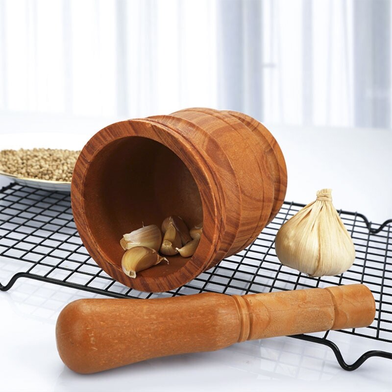 Mortar Pestle Tool Set 11 Cm Large Mortar Kitchen Herbs Spices Food Shreding Grinding Tool For DIY Sauce Making