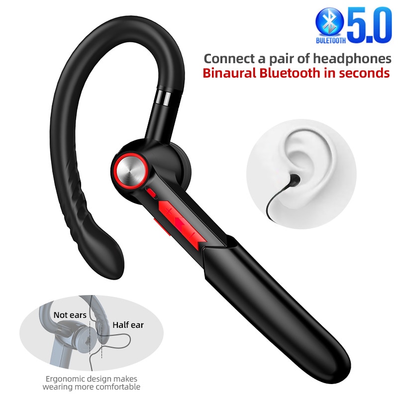 Bluetooth Headset BT5.0 Oortelefoon Handsfree Business Hoofdtelefoon Voor Iphone Xiaomi Samsung Mini Draadloze Oortelefoon Oordopjes