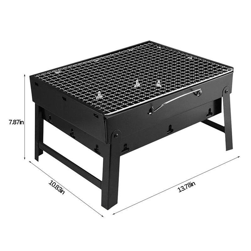 Opvouwbare Bbq Grills Patio Barbecue Houtskool Grill Kachel Rvs Outdoor Camping Picknick Barbecue Bbq Accessoires Gereedschap: Default Title