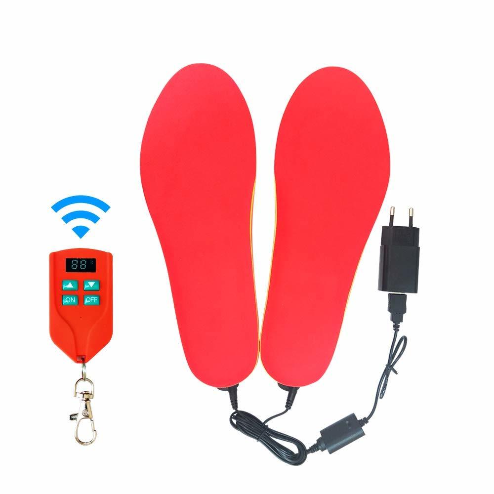 Semelles chauffantes électriques rechargeables de 2000mAh semelles chauffantes à télécommande intelligentes pour le cyclisme de ski
