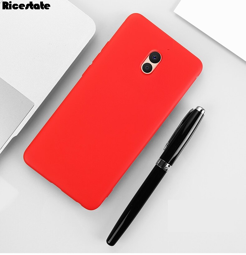 Per Meizu M6 M6T M6S M6 nota copertura della cassa Del Silicone Meizu M6 mini Glassata opaca solido colori Molle della Cassa del silicone