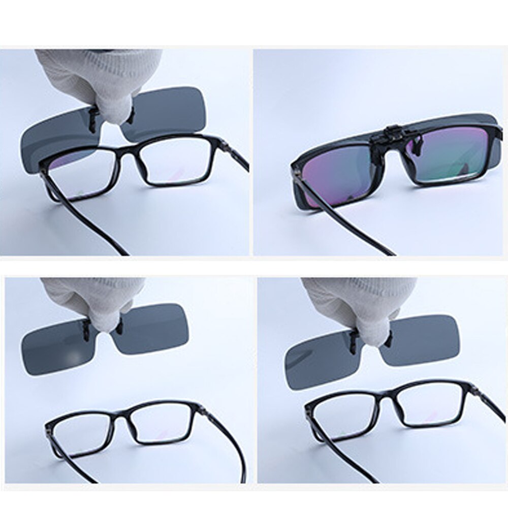 Gafas de sol polarizadas con Clip para pesca, lentes con espejo azul para conducir, visión nocturna, ciclismo, UV400