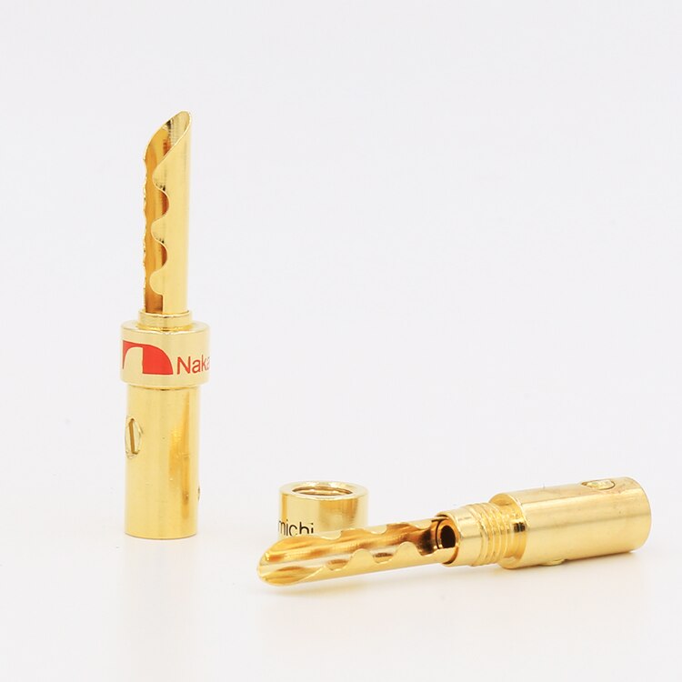 Conector de Banana chapado en oro VB415G, conector de Cable de altavoz BFA banana Plug 8 piezas