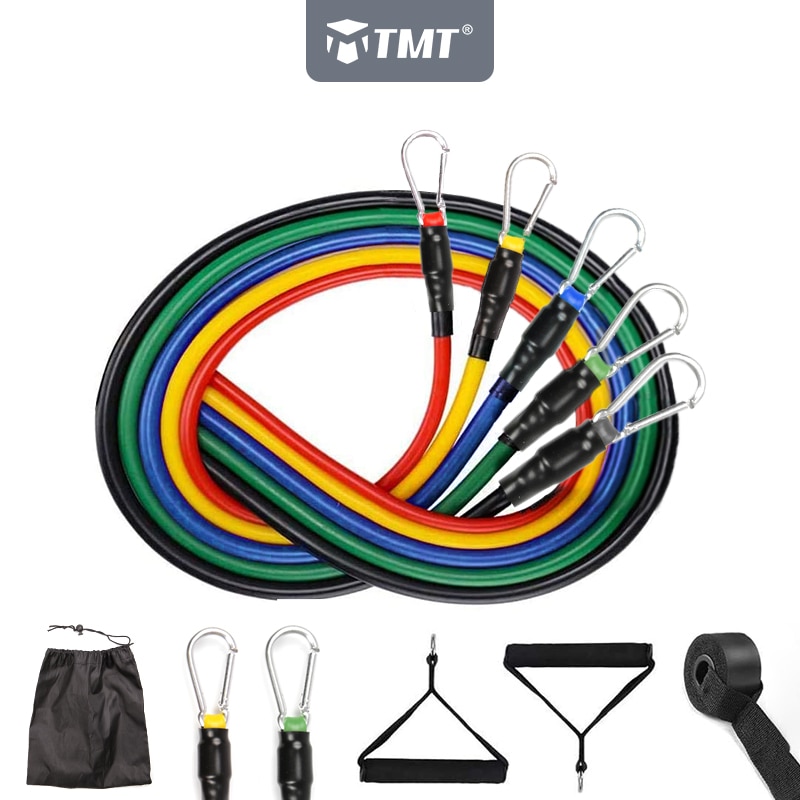 Conjunto de bandas de resistencia TMT TPE, alta elasticidad, gimnasio, ligas de goma, equipo de ejercicio para entrenamiento, Yoga, deportes, Crossfit