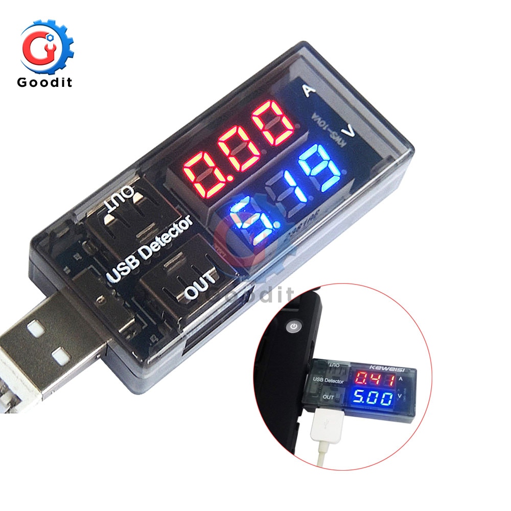 Led Digitale Dual Usb-poort Stroom Spanning Opladen Test Detector Tester Batterij Arts Meter Monitor Voltmeter Amperemeter Charger