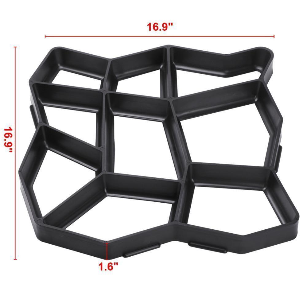 1 pc havestimager støbeform gør-det-selv plastik cement mursten betonstøbeforme havesten vejstøbeform hjem havedekoration tilbehør: A43 x 43 x 4 cm