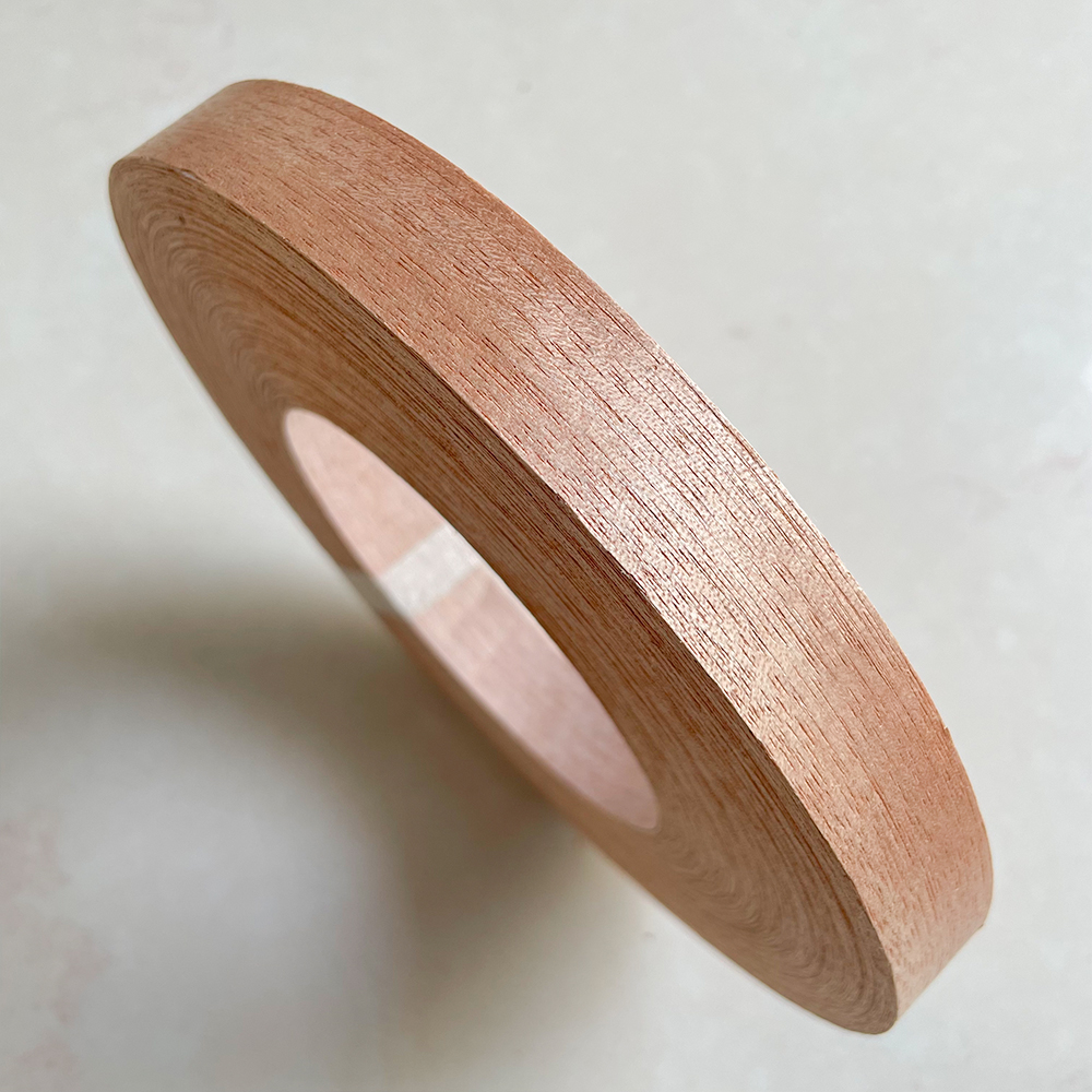 OMUKI Solid wood veneer edge banding with woodworking DIY furniture wardrobe cabinet edge banding width 2cm: Sapele / 10-11cm