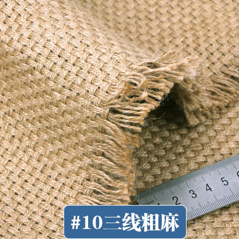 150*50cm naturligt jute stof til placemats poser duge baggrund dekoration mesh linned tekstil klud costura stof: Farve 10