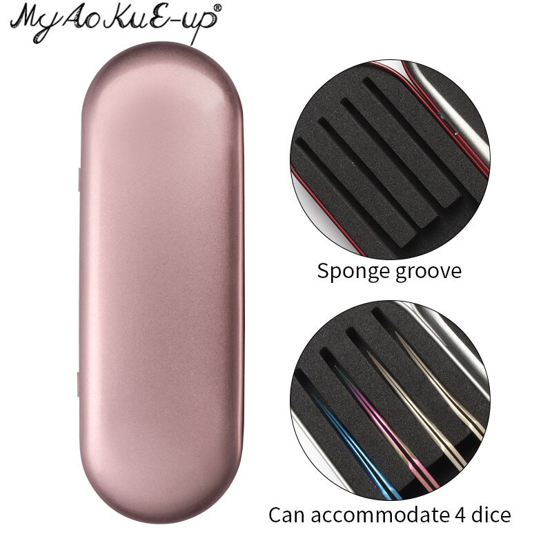 Caja de almacenamiento de pinzas para extensiones de pestañas, contenedor de almacenamiento sellado activado, estuche de pinzas para pestañas, herramientas de maquillaje