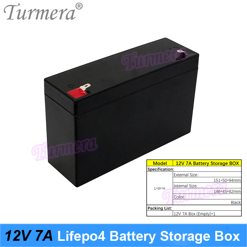 Caja de almacenamiento de batería Turmera 12V 32700 Lifepo4 4S 40A Balance BMS Níquel con soporte para fuente de alimentación ininterrumpida y uso en motores: Blanco