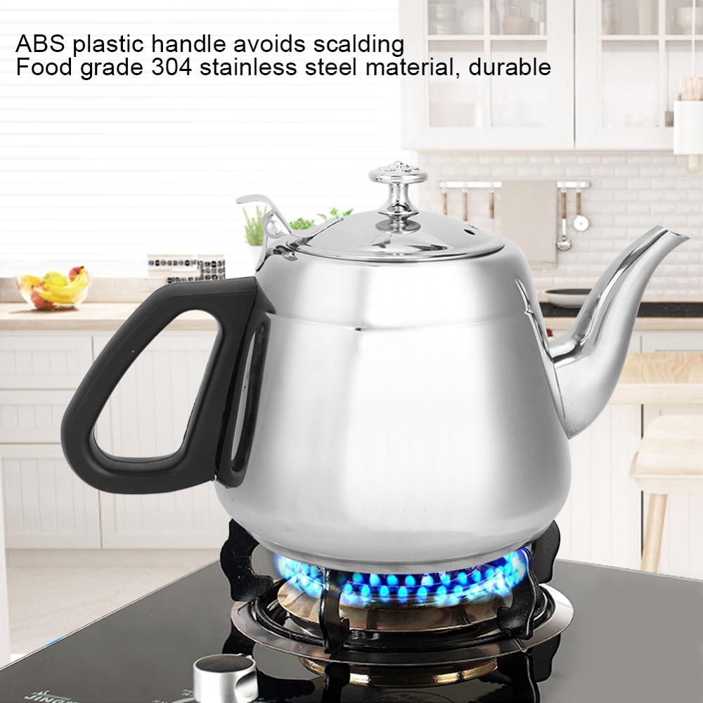 1.5l kokende waterkokers van roestvrij staal, praktische huishoudelijke theepot, waterkoker, kookgerei met anti-verbrandingshandgreep