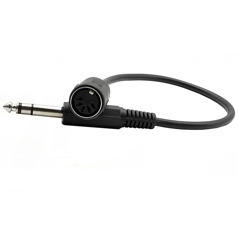 6.35 audiostekker naar midi 5-- pins vrouwelijke adapterkabel audio-uitgang voor microfoon audioversterker din 5-- pins vrouwelijk 0.3m