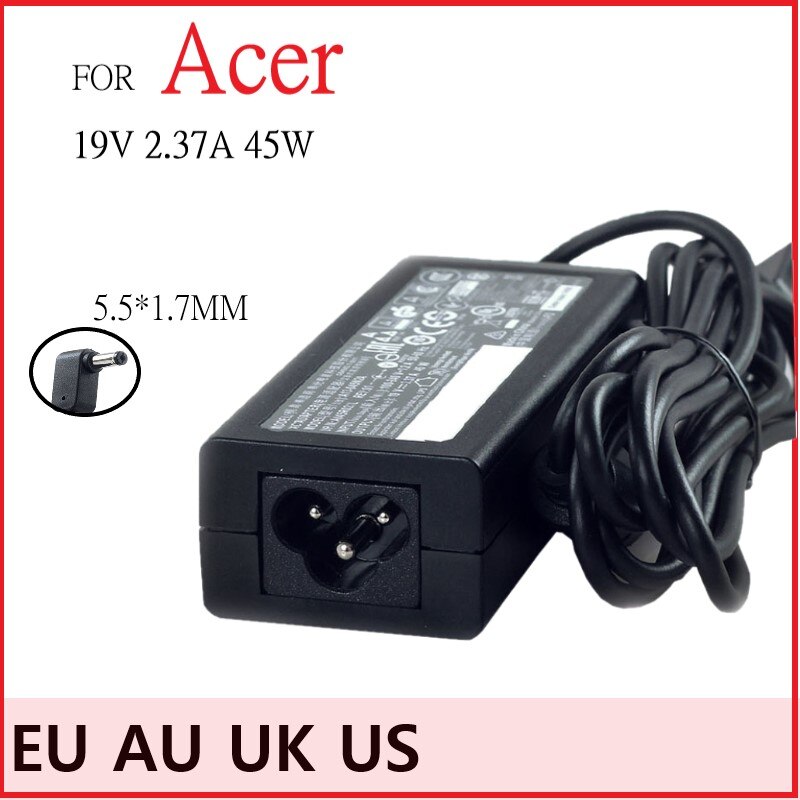 19V 2.37A 45W Laptop Ac Adapter Charger for-Acer Aspire ES1-512 711 PA-1450-26 ES1-512 E5-721-66XJ ES1-711-P3YR 5.5mm 1.7mm Tip