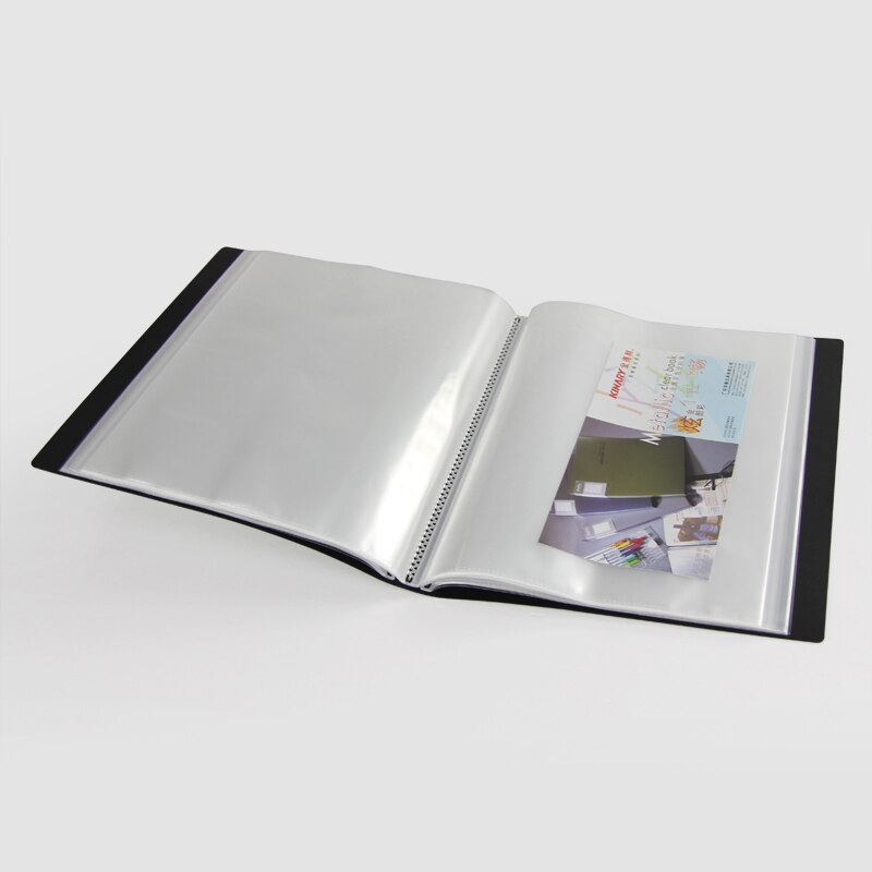 Business Metaal Kleur Informatie Boek Map A4 Multi-layer Transparant Clip Insert Tas Bestand Boek Bestandsmap 40 Pagina 'S 60 Pagina 'S