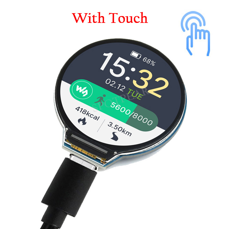 Raspberry Pi PICO RP2040 development board Onboard 1.28inch Round Touch LCD Display Screen / Accelerometer / Gyroscope Sensors: Bundle 7