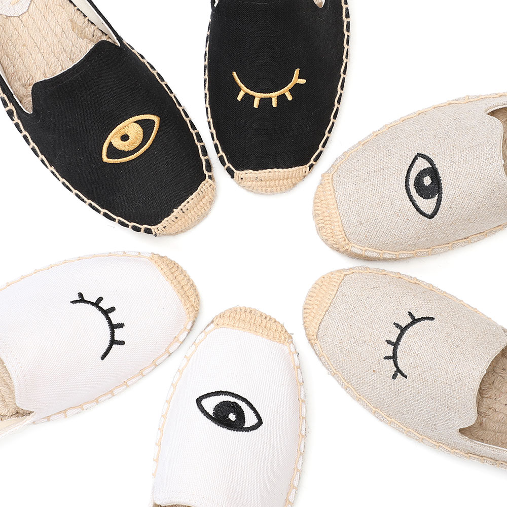 2019 ograniczone w czasie ograniczone mieszkania baletowe konopie bawełniane tkaniny Sapatos Zapatillas Mujer Casual Tienda Soludos espadryle na mieszkanie
