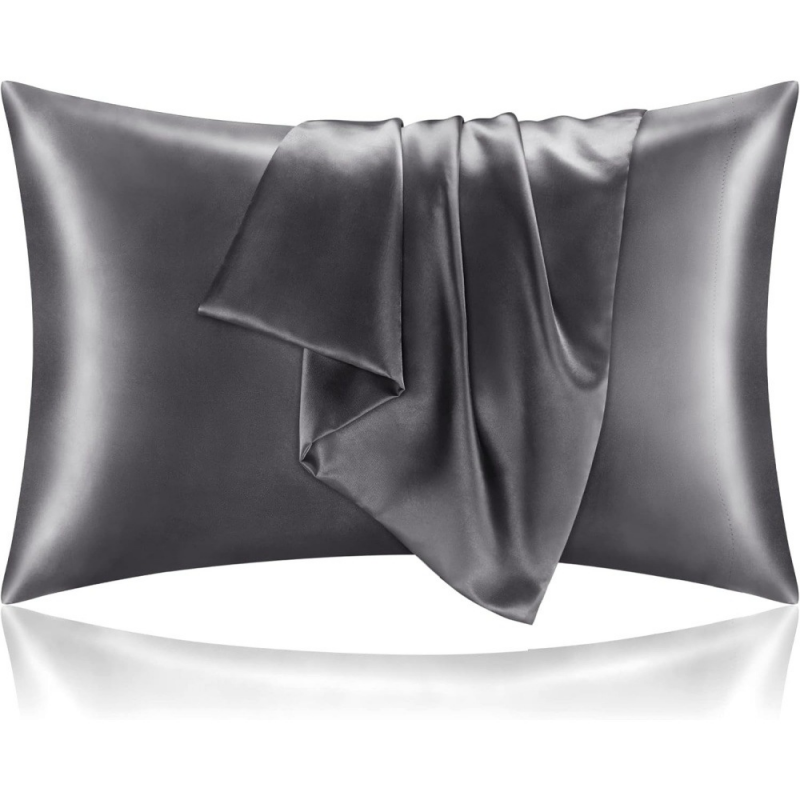 2Pcs/Set Satin Pillowcase Soft Breathable Smooth Cooling Pillow Covers for Sleeping Care Skin and Hair