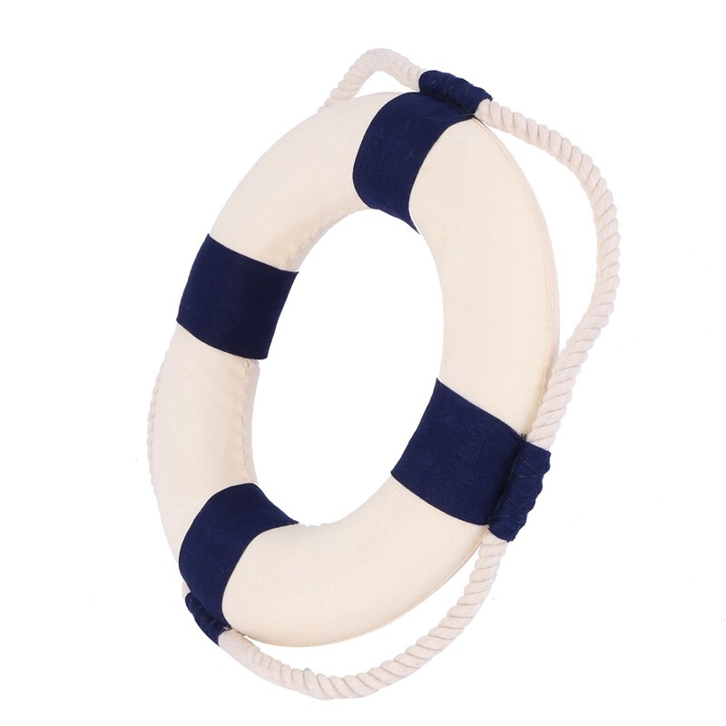 2X Decorative Welcome Aboard Nautical Lifebuoy Ring Wall Hanging Home Decoration (Blue, 20cm)