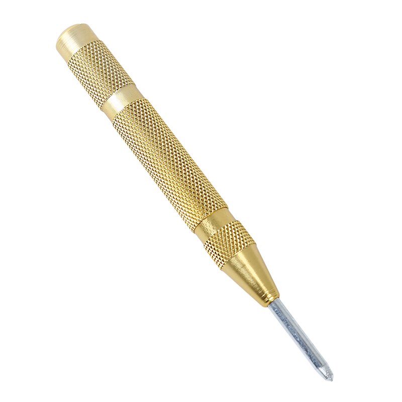 5 Colors Spring Semi-Automatic Manual Center Punching Marking Starting Hole Tool Fast Drilling Center Punching Machine: yellow