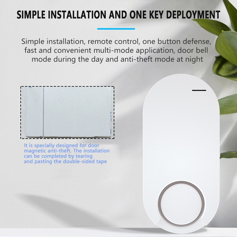Draadloze Deur Alarm Met Afstandsbediening Diy Bescherming 130dB Luid Ring Laste Deur Open Sensor Voor Kinderen Veiligheid Home Security Pr