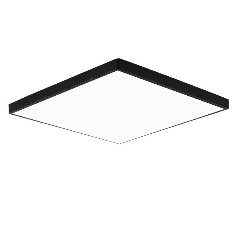 Moderne Led Plafondlamp 220V 240V Led Lamp Woonkamer Verlichting Ronde & Vierkante 3 Cm Super Dunne led Licht Voor Slaapkamer Keuken: Square Black / 18W / Cold White