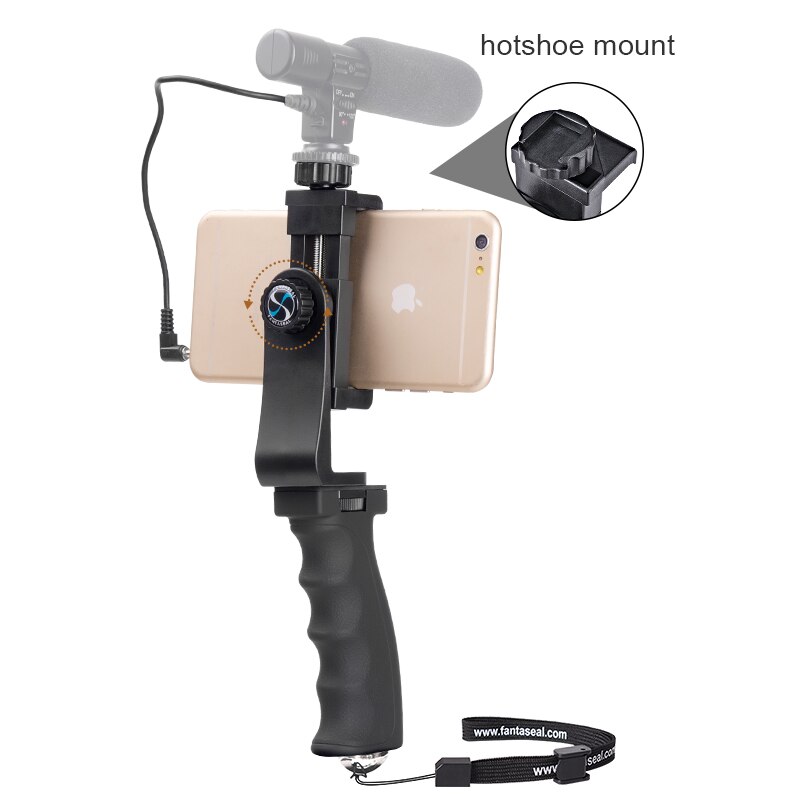 Cellulare rotativo Hand Grip Holder Telefono Mobile Stabilizzatore Selfie Bastone del Giunto Cardanico Staffa Morsetto per il iPhone XR XS XSMAX X 8 7 6 più