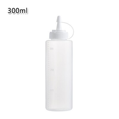 Squeeze Squirt Condiment Bottles with Twist On Cap Lids Ketchup Mustard Mayo Sauces Olive Oil Bottles Kitchen Gadget: 300ml
