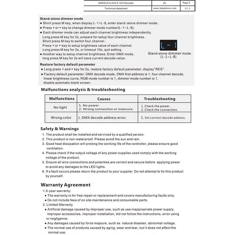 DMX512 Om 4CH 0-10V Decoder 0-10V Led Dimmer DMX512 Signaal Naar 0-10V Signaal Rgb/Rgbw Controller 4 Kanaal Dimmer 5-24V