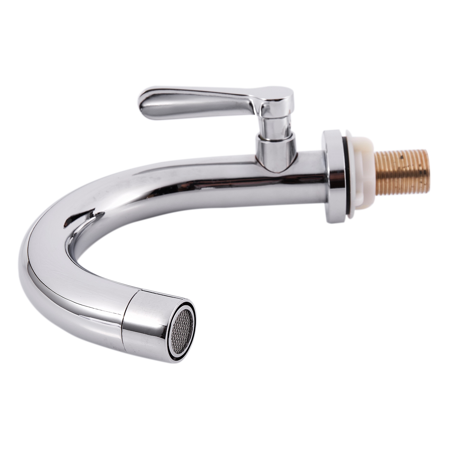 Kitchen Basin Faucet Single Cold Deck Mounted Stainless Steel Basin Sink Faucet Mixer Tap Single Handle Bathroom Accessories
