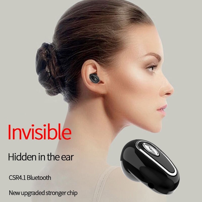 Slimme Ruisonderdrukking Mini In-Ear Bluetooth Draadloze Headset Met Microfoon Sport Oordopjes Voor Huawei Samsung Iphone