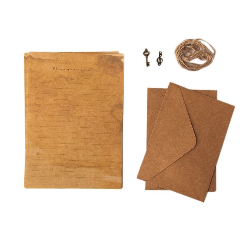 12 Uds. Clásico de estilo europeo de papel Kraft para escribir letras, papel de papelería: 2