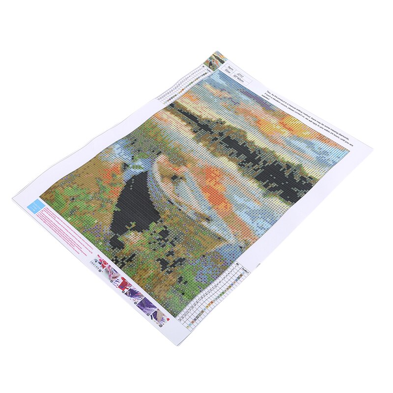 Explosion Models DIY Diamond Painting 5D Cross Stitch Full Drill Lakeside Boat Woods Landscape Sunset Bedroom Paintings