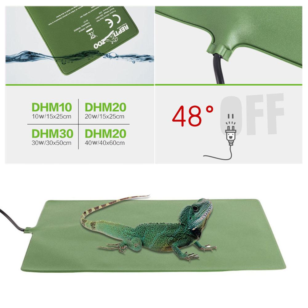 Almohadilla térmica para reptiles, almohadilla térmica impermeable para mascotas, alfombrilla aislante para plántulas, Material de PVC, equipo de Control de temperatura