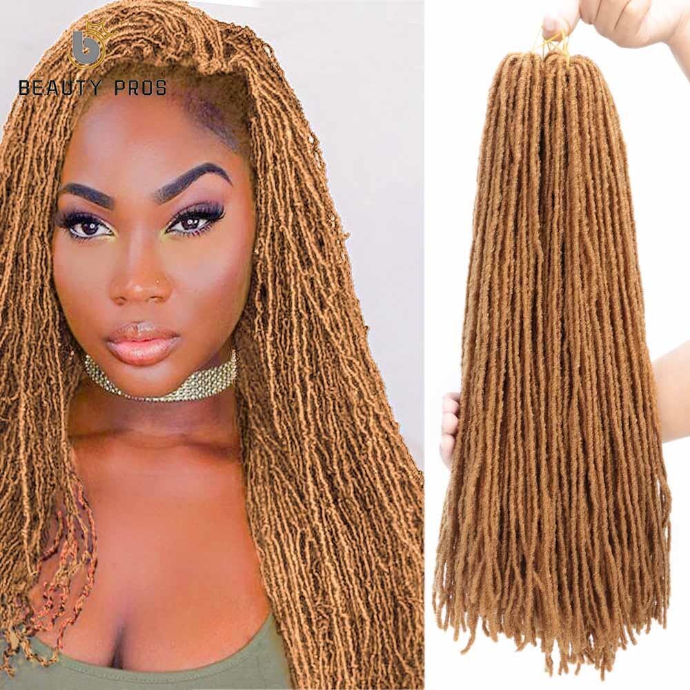 BEAUTY PROS Sister Locks-trenzas de ganchillo con degradado Dreadlocs, 18 pulgadas, pelo trenzado sintético Dread Loc para mujer: #27