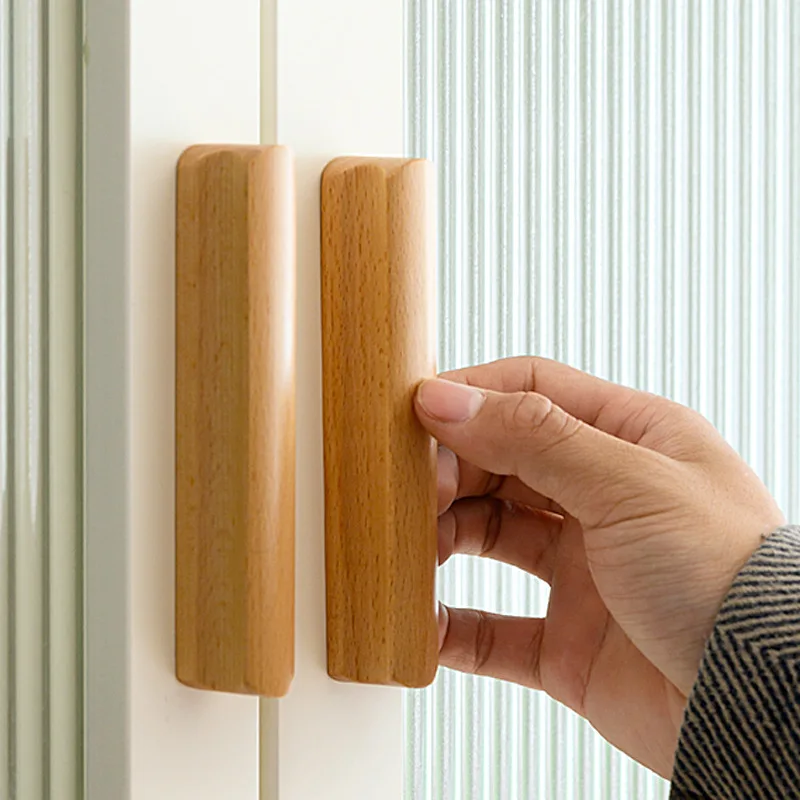 Houten Kastdeuren Laden Massief Houten Handgrepen Nordic Kasten Schoenenkasten Houten Minimalistische Ronde Garderobe Handgrepen