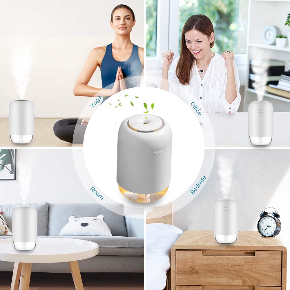 Luchtbevochtiger Oplaadbare Essentiële Olie Diffuser Draadloze Luchtbevochtiger Usb Aroma Diffuser Ultrasone Humidificador Fogger