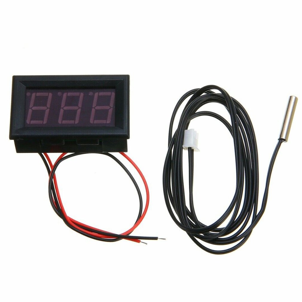 12V Digital Display Of Electronic Thermometer Led Digital Temperature Meter Vehicle Surface Temperature Measurement