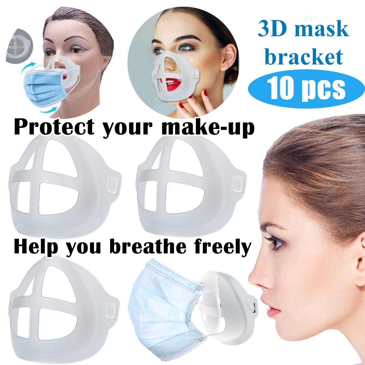 1/5/10Pcs 3D Maske Halterung Maske Zubehör Atmen Reibungslos Und Kühle Maske Halter Atmungsaktive Ventil Gesundheit pflege Zubehör