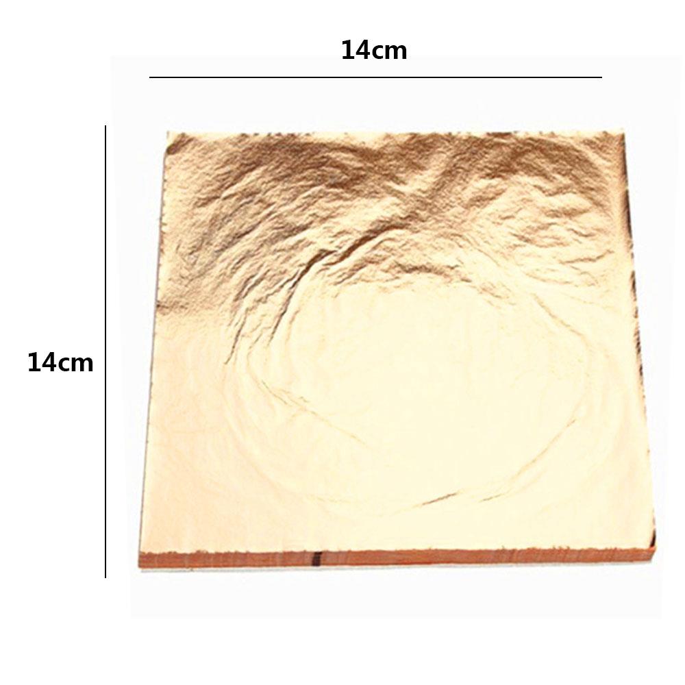 Gold Gilding Craft Paper 14*14cm Ceiling Home Decoration Gold Foil Paper 100 Sheets Imitation Frame Wall Decor