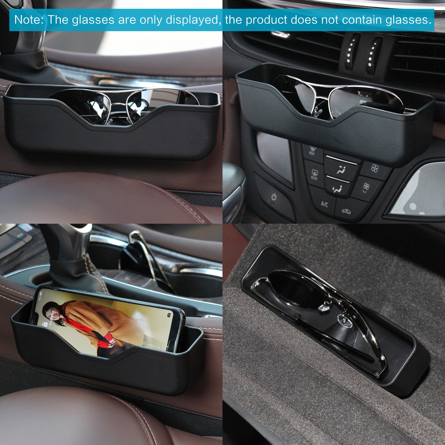 Smabee Automotive Bril Houder Zonnebril Opslag Glazen Doos Auto Bril Case Container Organisatoren