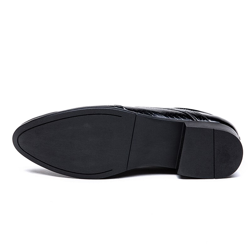 Zapatos formales de piel de serpiente para hombre, calzado de vestir, de trabajo, de marca de lujo, para boda, de invierno, estilo oxford brogue.