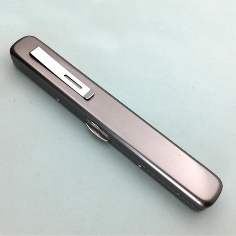 Best Verkopende Mini Aluminium Brillenkoker Mannen En Vrouwen Mode Draagbare Glazen Doos Leesbril Glazen Doos: Grijs