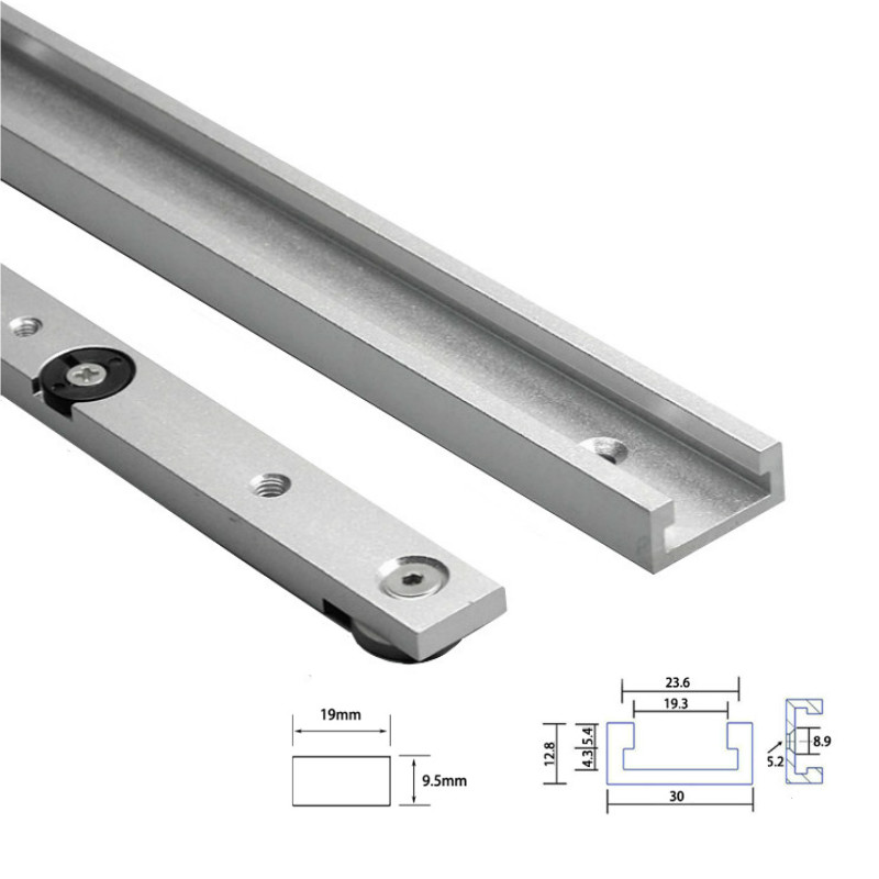 Rail d'onglet et barre d'onglet, alliage d'aluminium, t-pistes, Table à glissière, scie d'onglet, barre, outils de travail de menuiserie, à monter, à monter