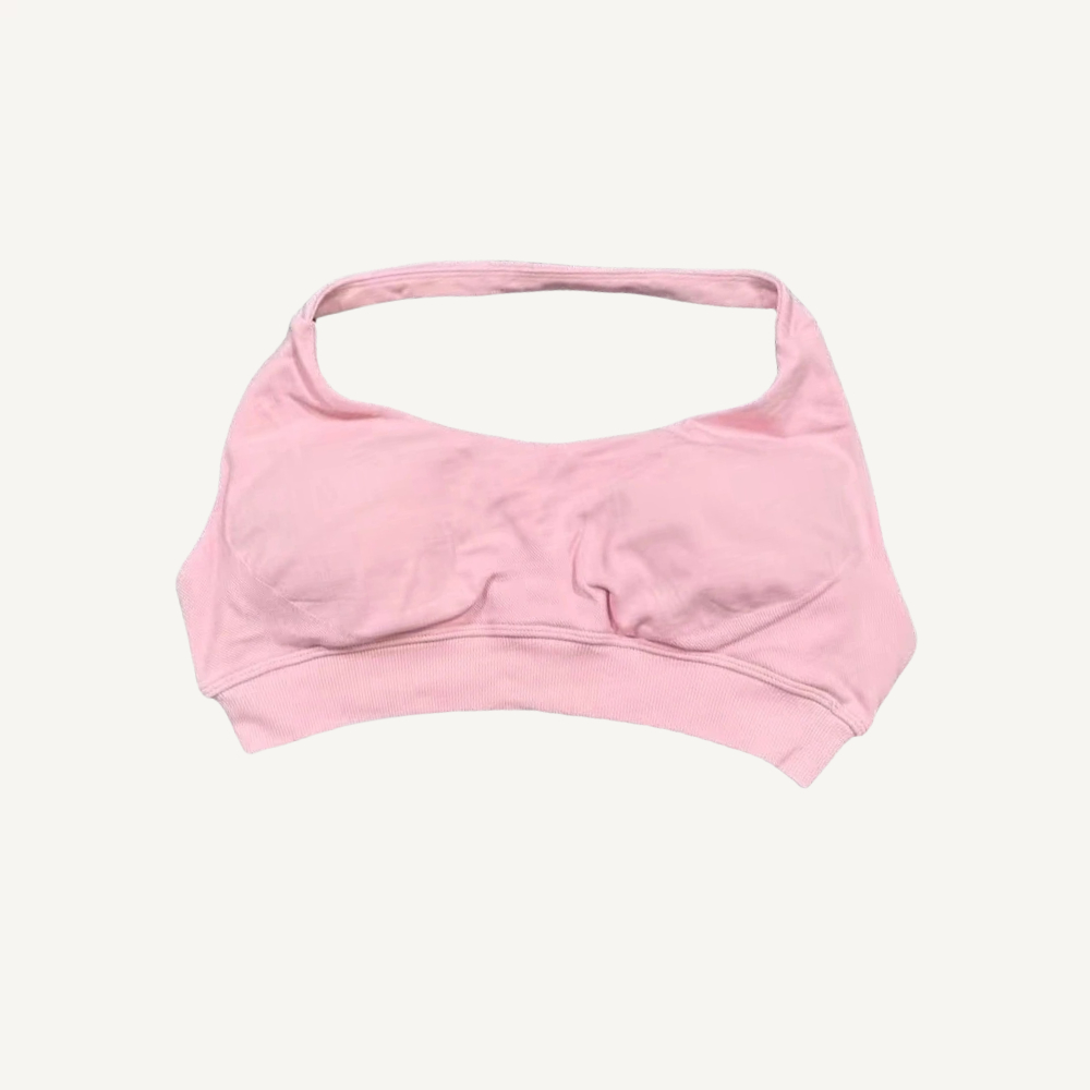 Reggiseno da yoga con cinturino imbottito senza schienale, tinta unita color caramello, fitness da donna, reggiseno da ciclismo, supporto per palestra, comodo reggiseno dinamico: XL / Brown