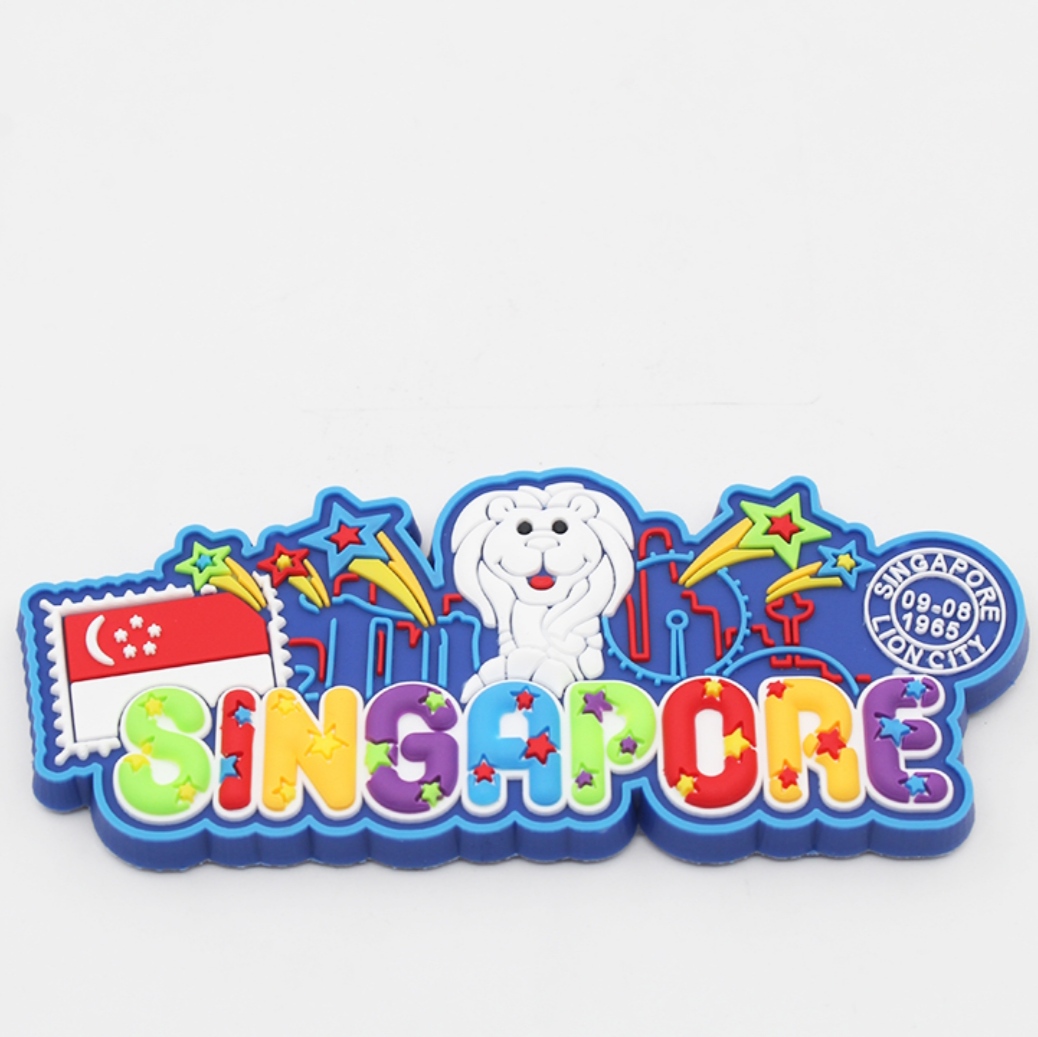 Singapore Rubber Fridge Magnet Tourist Souvenirs Refrigerator Magnetic Stickers Travel collection: B1229 (5)