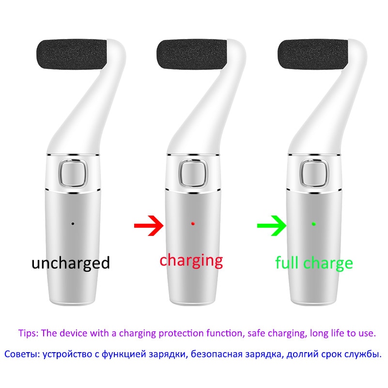 Elektrisk fotvård verktyg uppladdningsbar pedikyr maskin för fot hårt torr död hud peeling fil fötter vård callus remover
