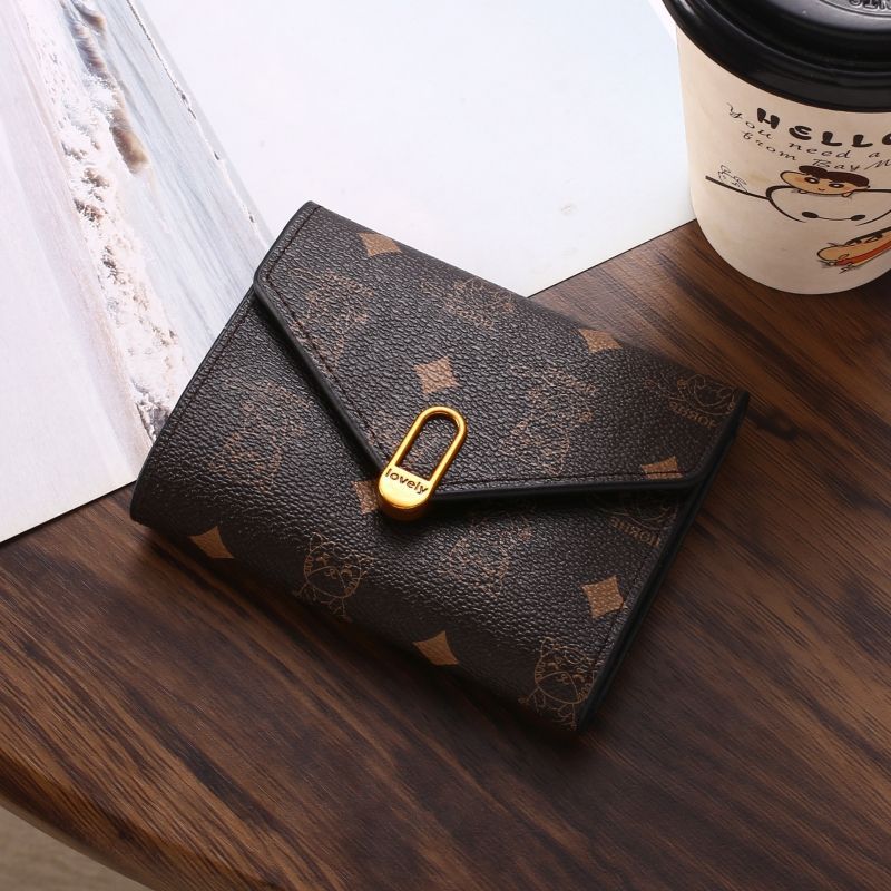 Stylish and Minimalist Three-fold Wallet for Women with Multiple Card Slots, Trendy Short Ladies' Wallet with Coin Pocket